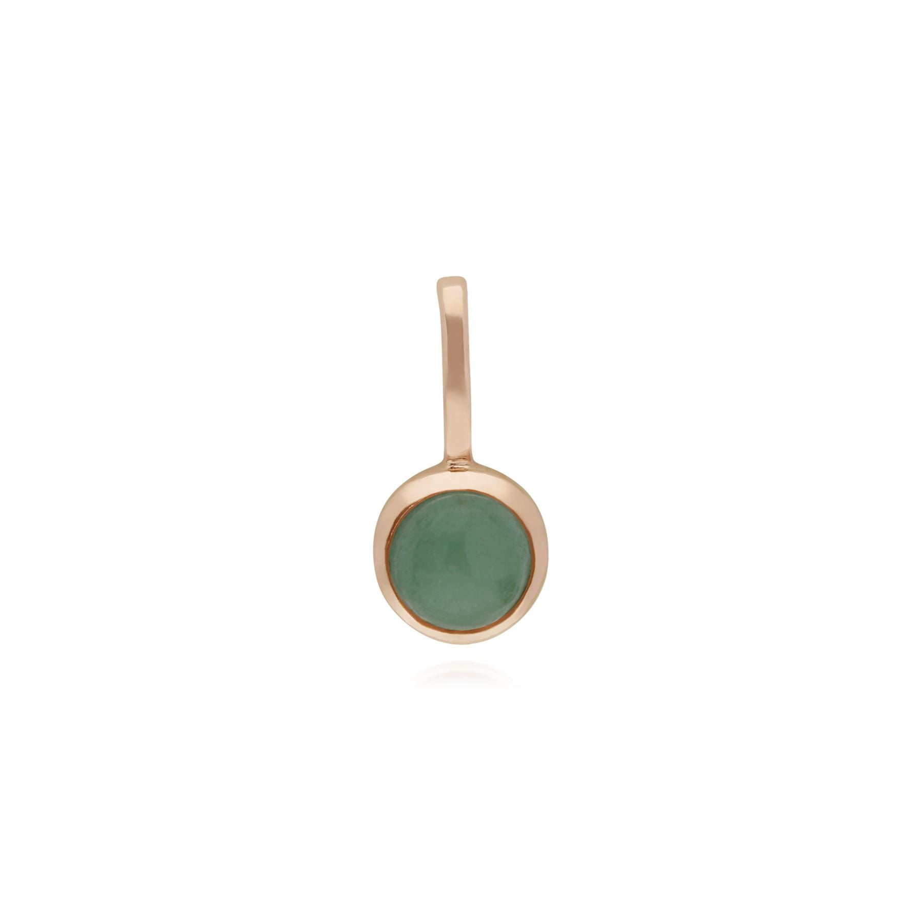 Pendentif Classique Cadenas Cœur Argent 925 Plaqué Or Rose et Charms Jade