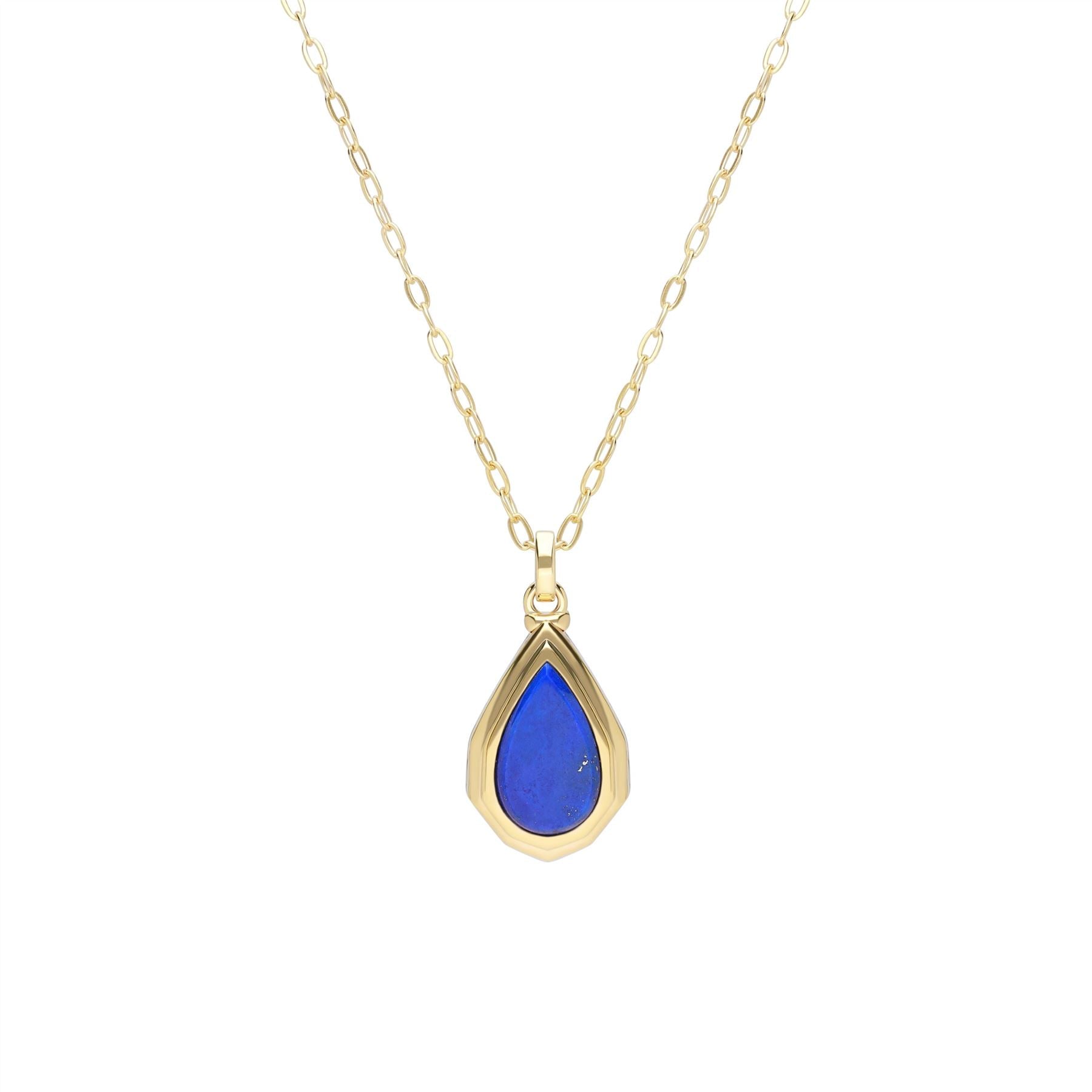 Collier Porte-Photo Bona Fide avec Lapis Lazuli forme Poire