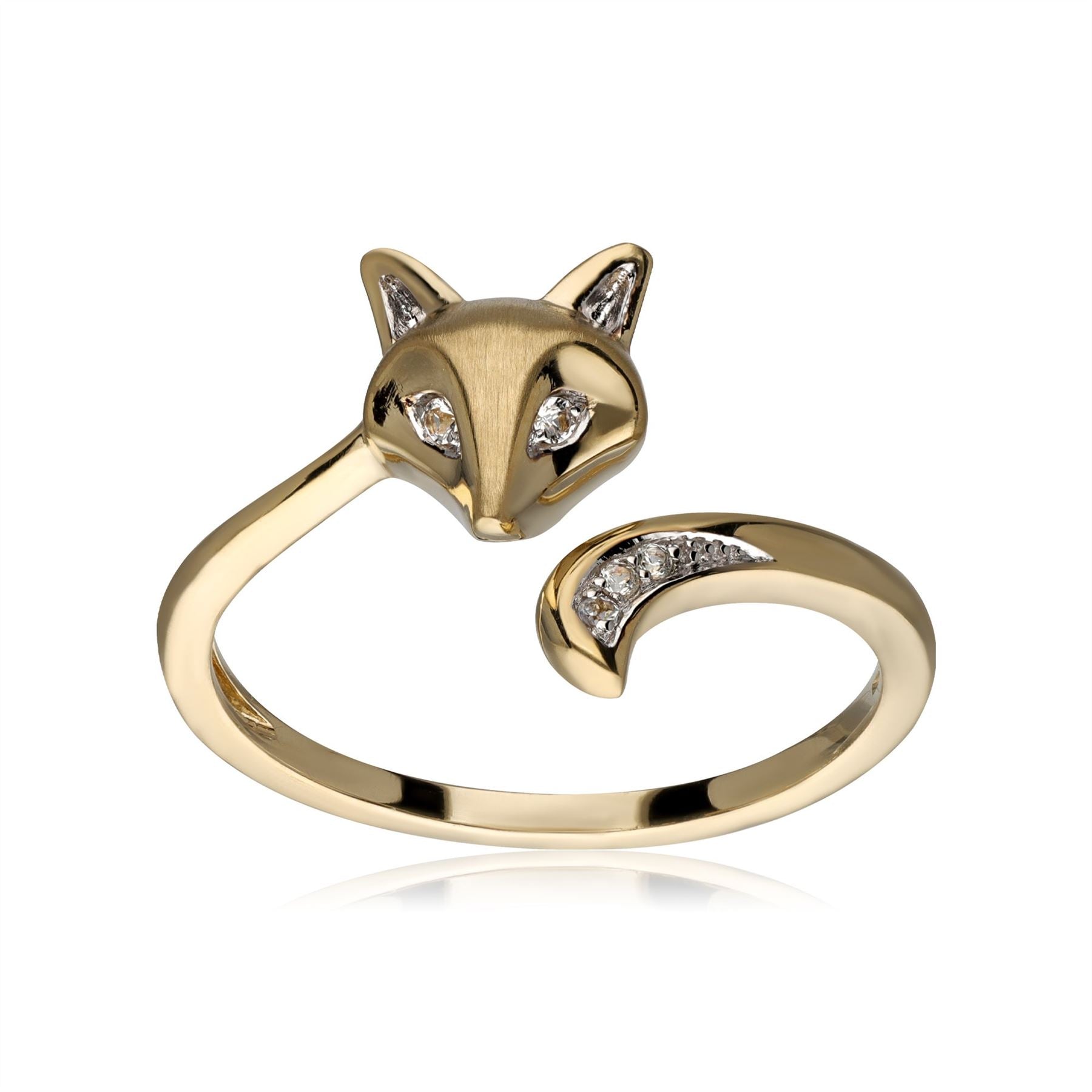 Bague Gardenia Renard avec Saphir Blanc