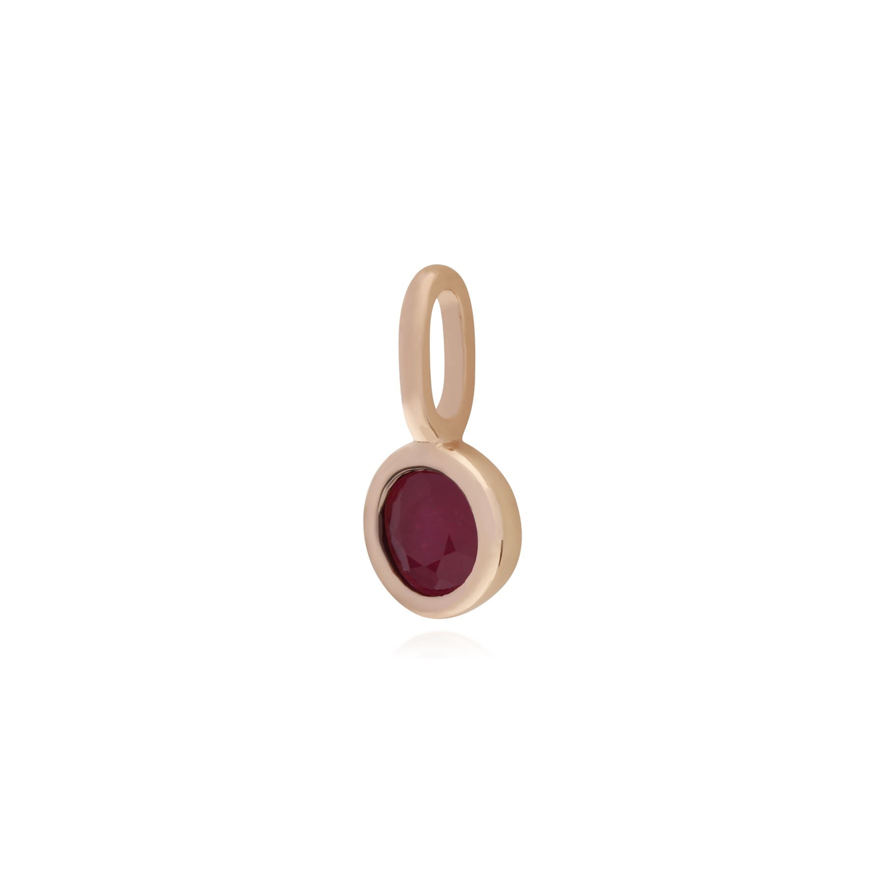 Charms Classique Argent 925 Plaqué Or Rose Grenat