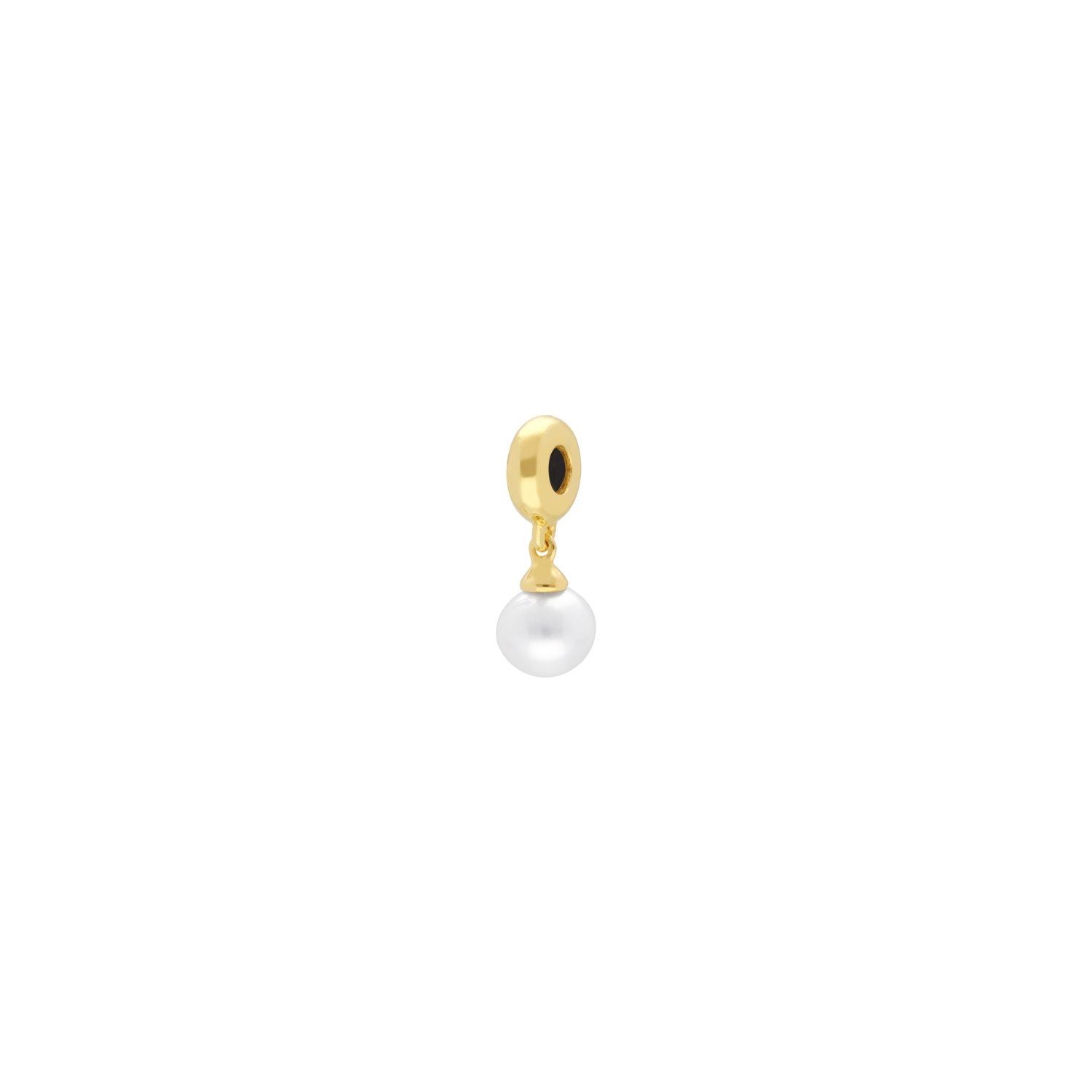 Charm's Collection Achievement Perle "Pierre Pure" Argent 925 Plaqué Or Jaune