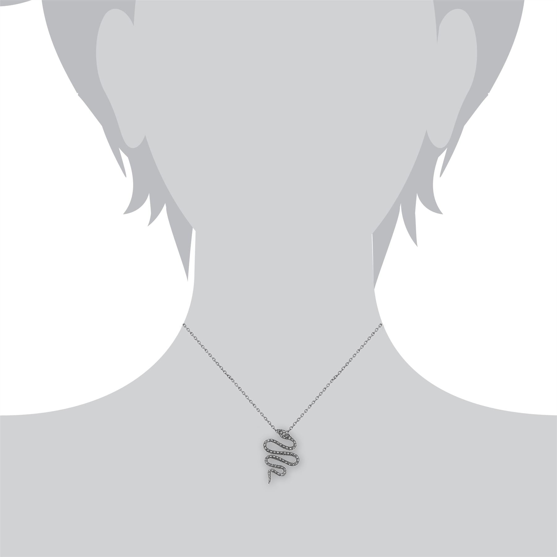 Pendentif Serpent Style Art Nouveau Argent 925 Marcassite Rond