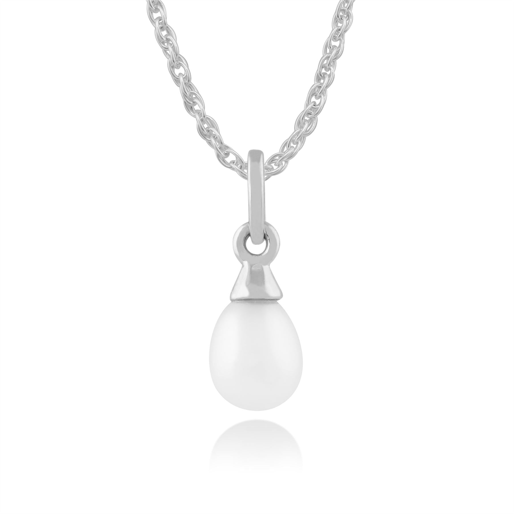 Pendentif Classique Or Blanc 375 Perle de Culture