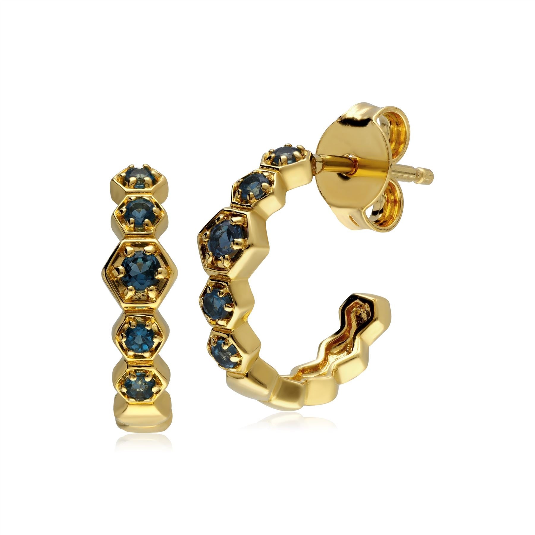 Boucles d'oreilles créoles scintillantes Modern Glam Topaze