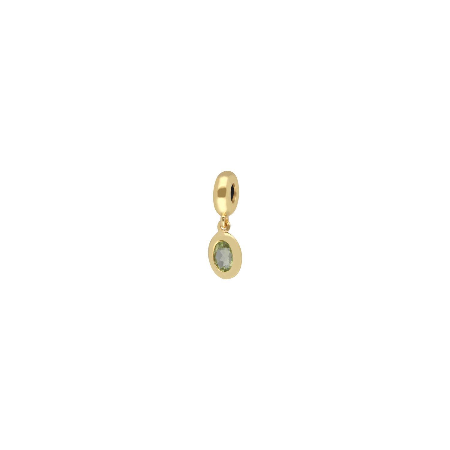 Charm's Collection Achievement Péridot "Pierre de la solidarité féminine" Argent 925 Plaqué Or Jaune