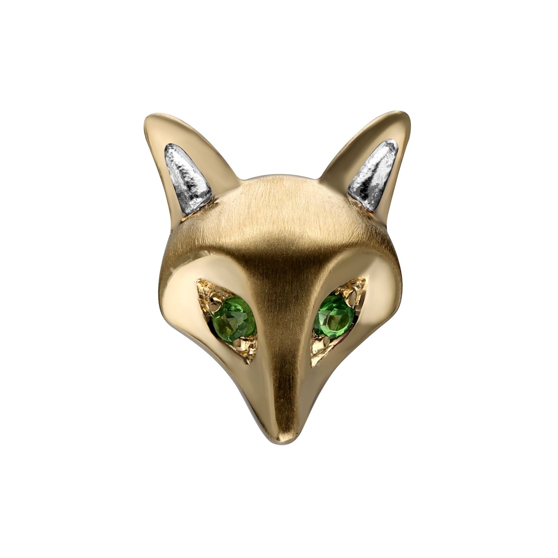 Broche Gardenia Renard avec Tsavorite En Or Jaune 9ct
