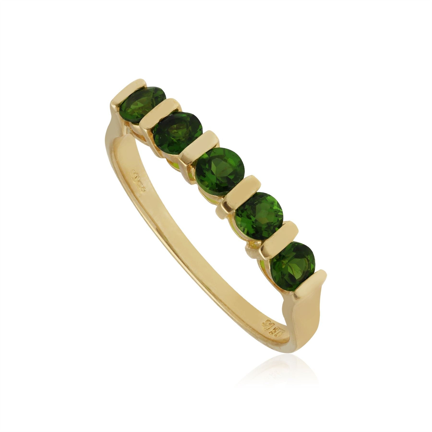 Bague Demi-Eternité Kosmos Or Jaune 375 Chrome Diopside