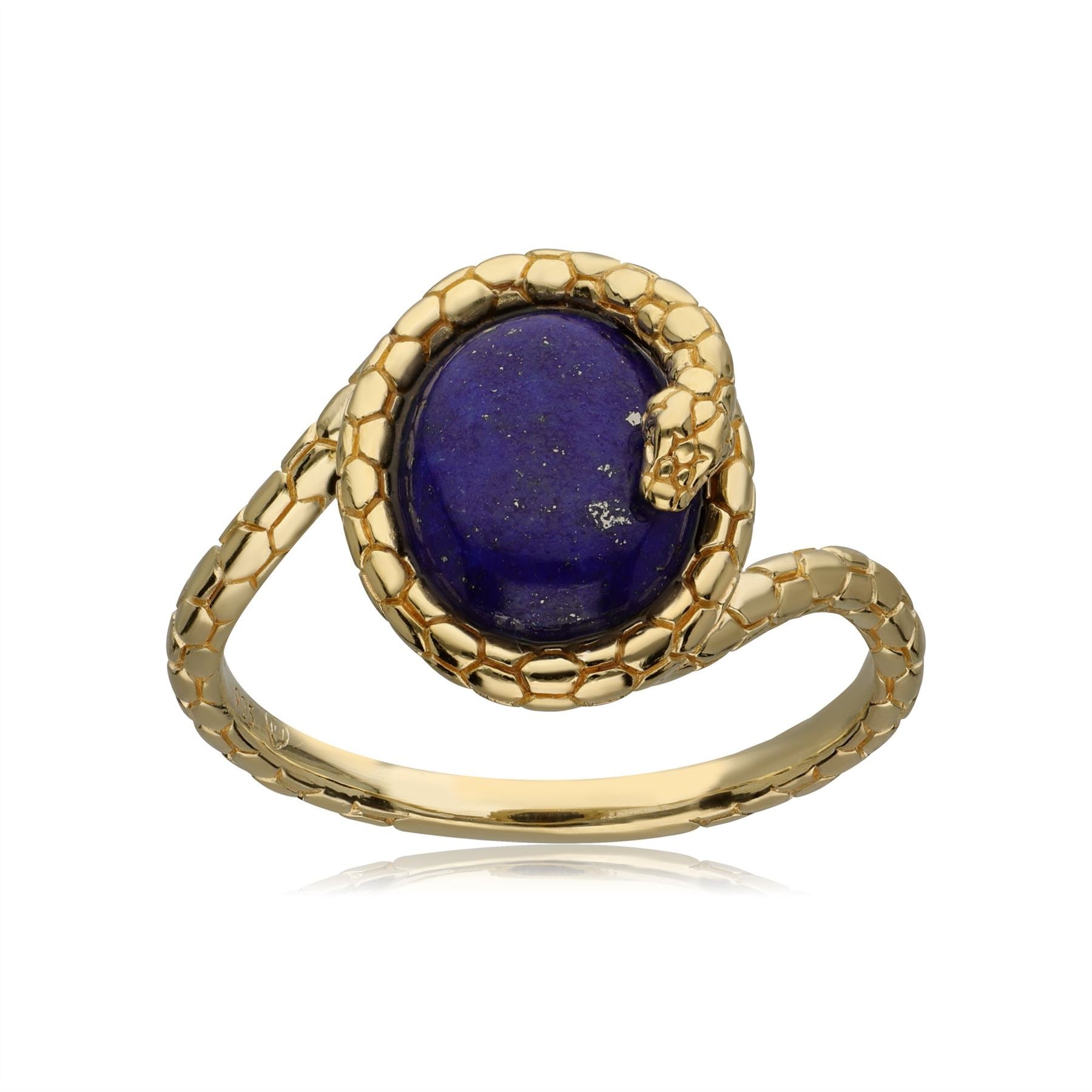 Bague ECFEW™ Serpent avec Lapis Lazuli