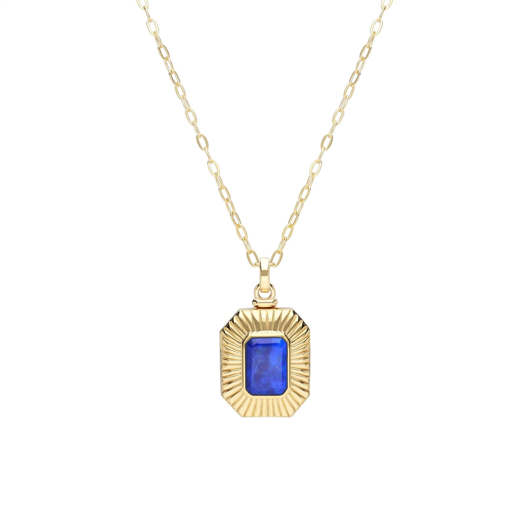 Collier Porte-Photo Bona Fide Lapis Lazuli Octogone