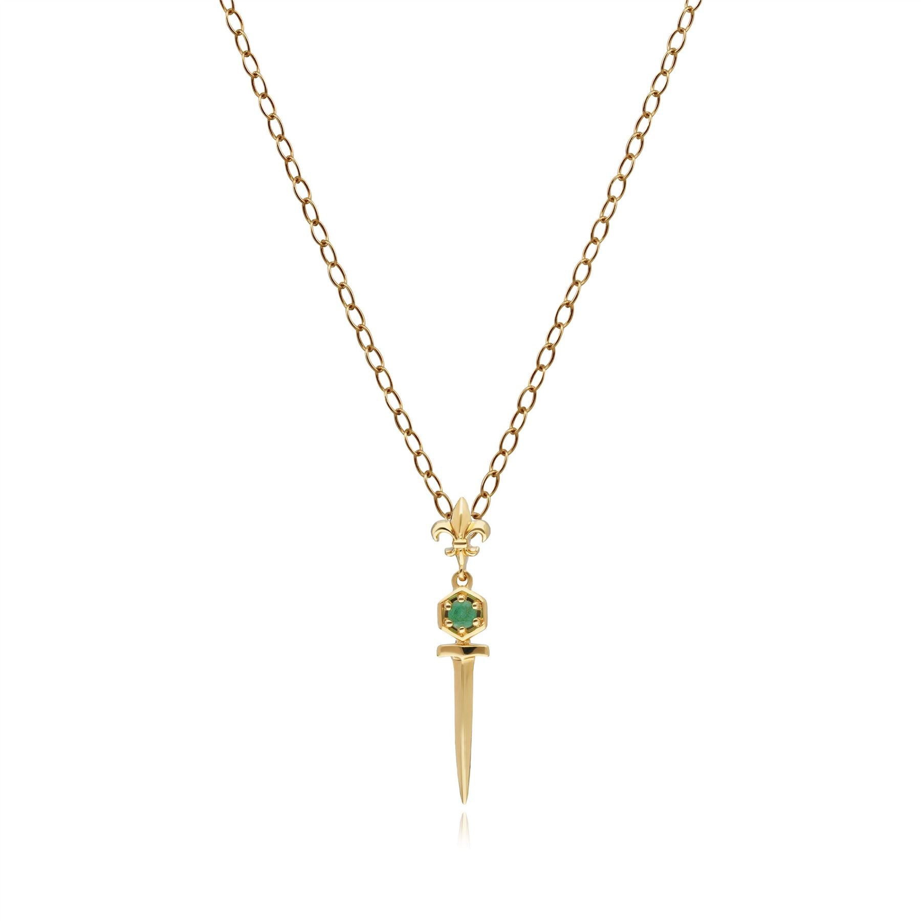 Pendentif ECFEW™ 'The Liberator' Epée avec Emeraude