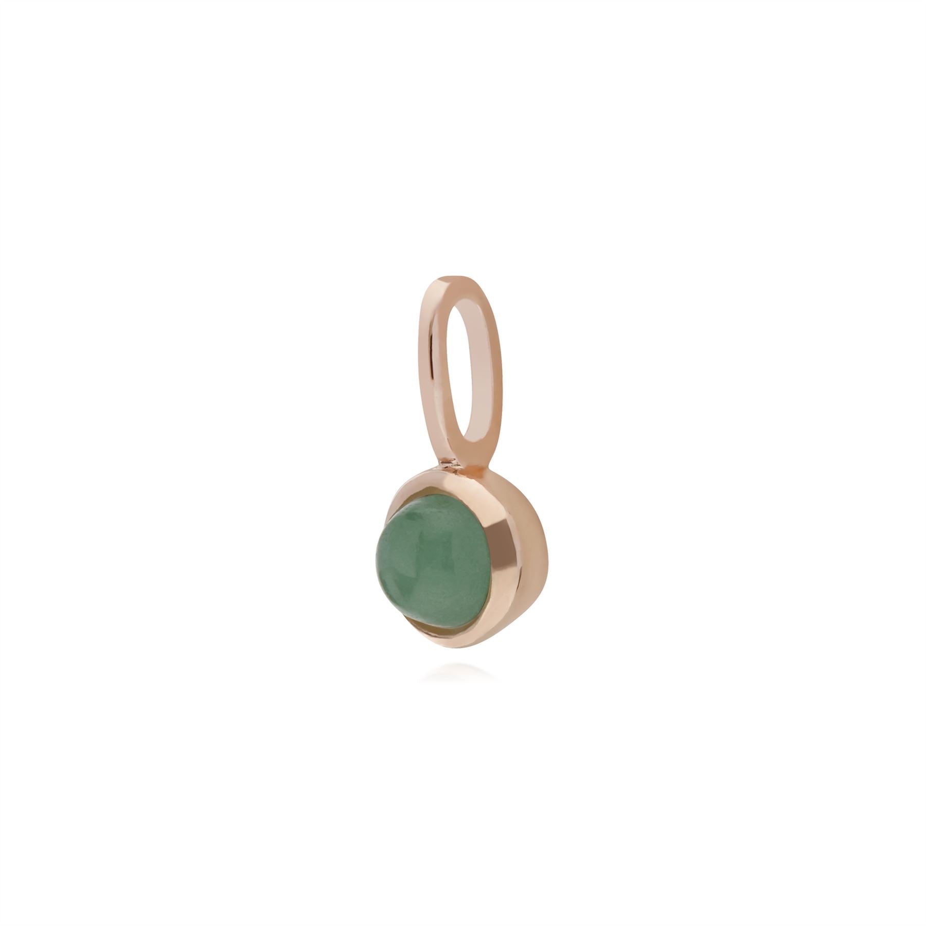 Charms Classique Argent 925 Plaqué Or Rose Jade
