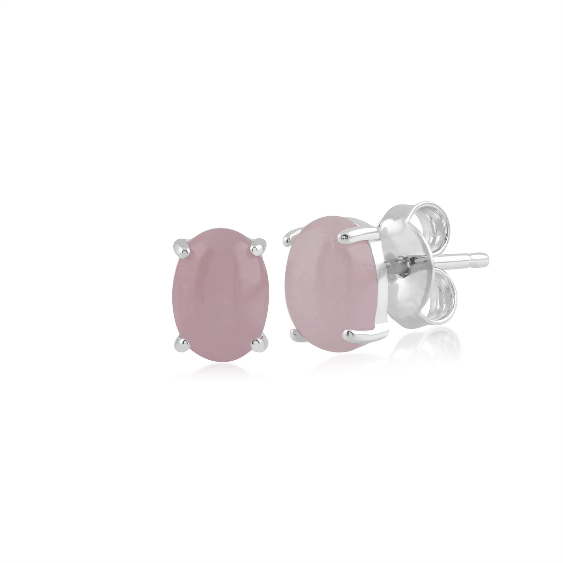 Pendentif et Bracelet Classique Argent 925 Kunzite Opaque Oval