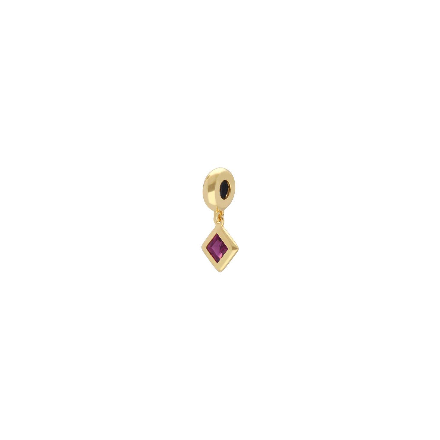 Charm's Collection Achievement Rhodolite "Pierre visionaire" Argent 925 Plaqué Or Jaune