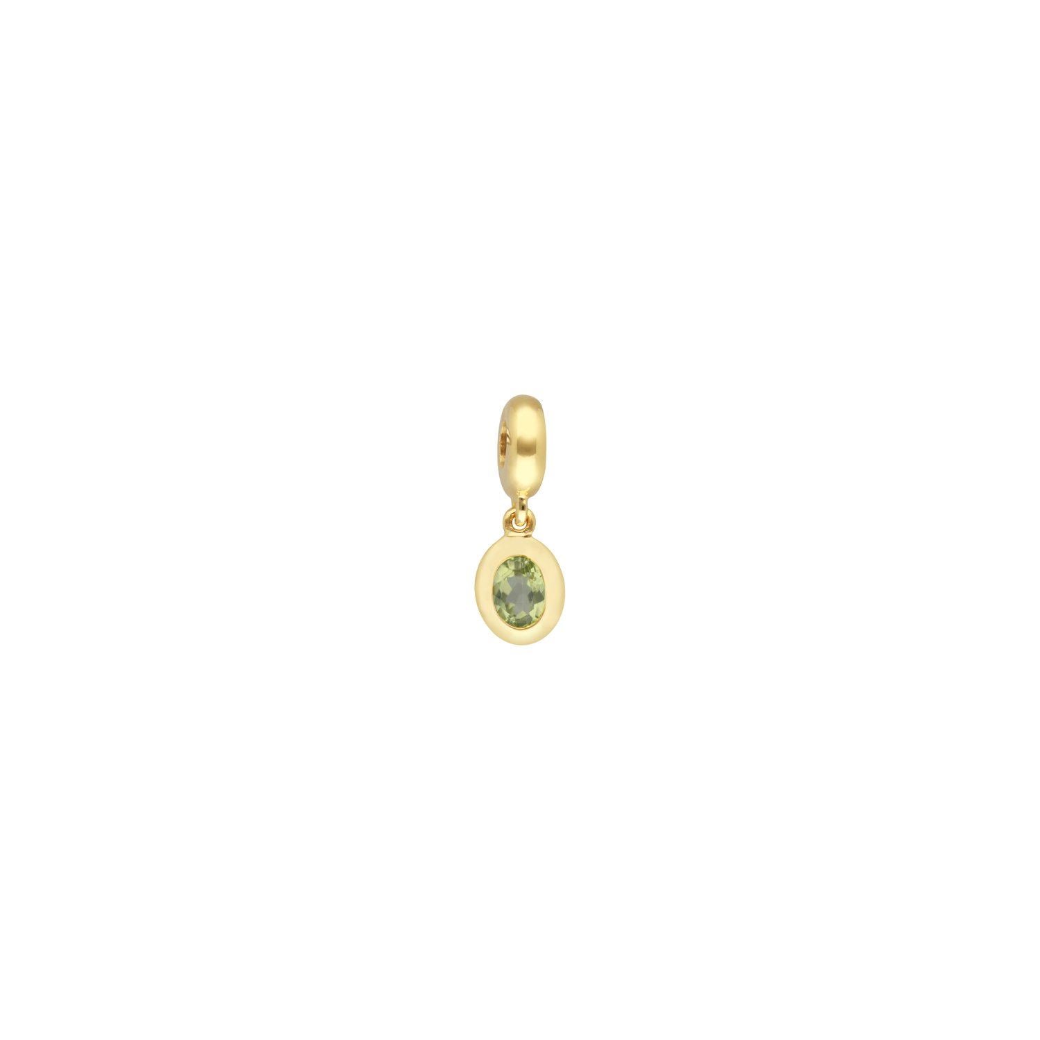 Charm's Collection Achievement Péridot "Pierre de la solidarité féminine" Argent 925 Plaqué Or Jaune