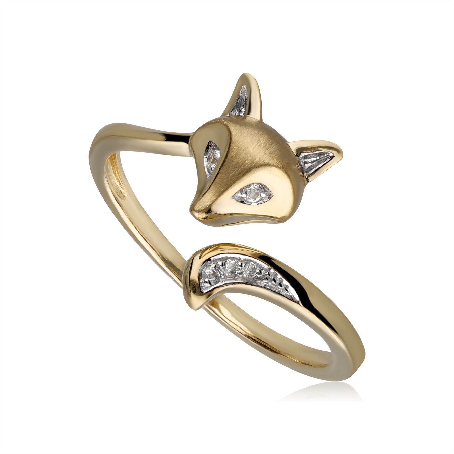 Bague Gardenia Renard avec Saphir Blanc