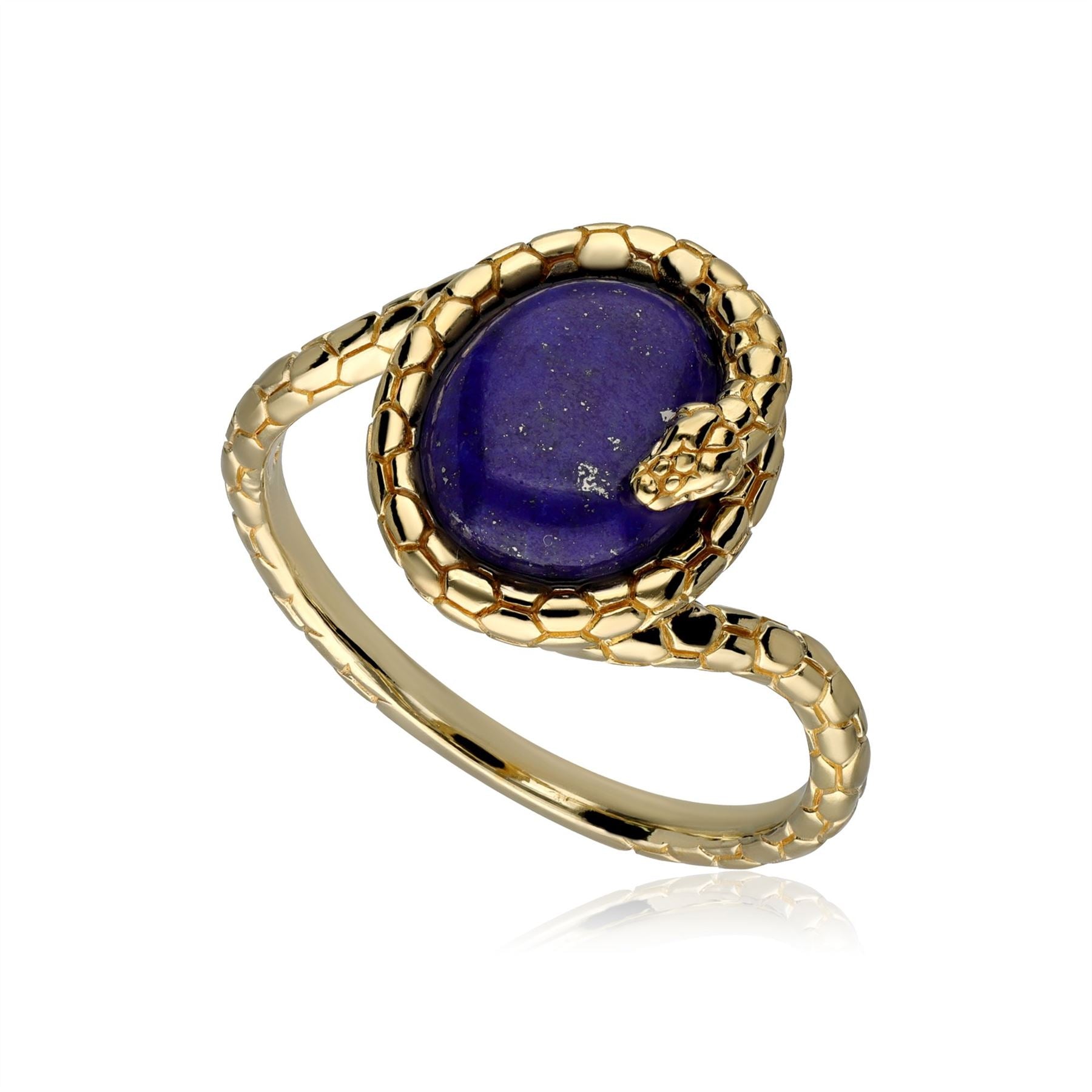 Bague ECFEW™ Serpent avec Lapis Lazuli