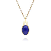 Pendentif Classique avec Lapis Lazuli en Or Jaune 9 carats