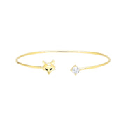 Bracelet renard Gardenia en or jaune 9 carats avec Topaze