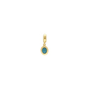 Charm's Collection Achievement Turquoise "Pierre de la Protection" Argent 925 Plaqué Or Jaune