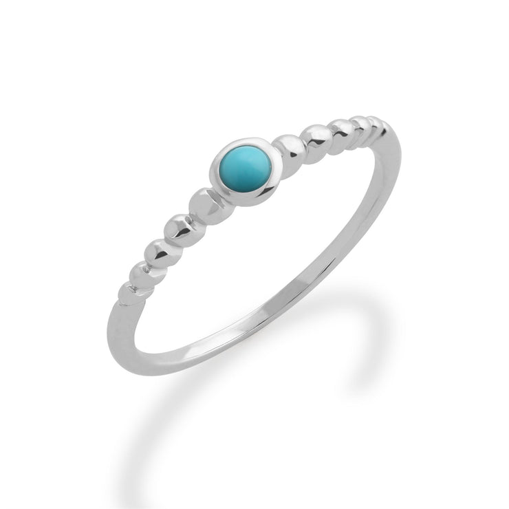Bague et Boucles d'Oreilles Créoles Essentiel Argent 925 Turquoise