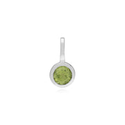 Pendentif Classique Cadenas Cœur Argent 925 et Charms Péridot