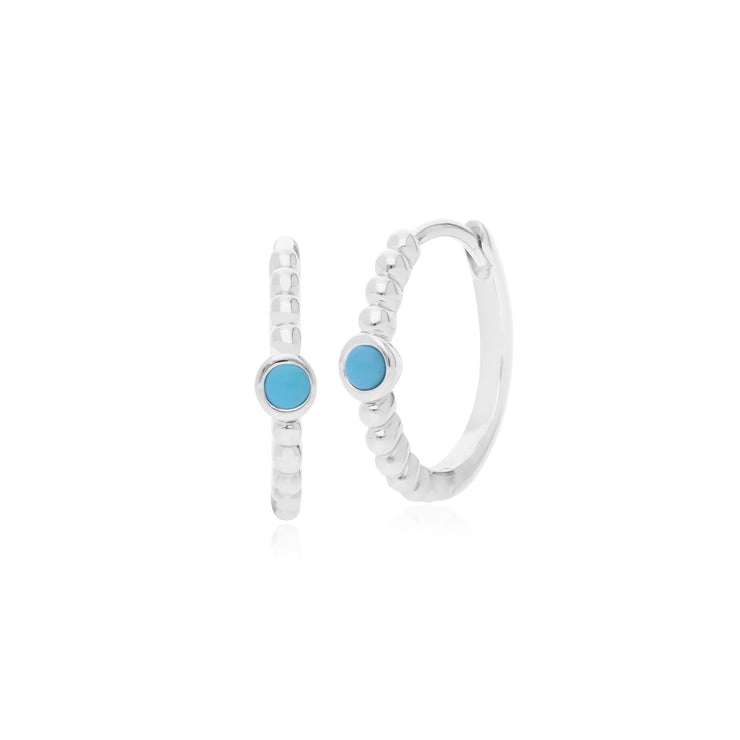 Bague et Boucles d'Oreilles Créoles Essentiel Argent 925 Turquoise
