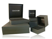 Gemondo Bague Saphir, 9ct Or Blanc 0.27ct Saphir Bleu Bague Fleur